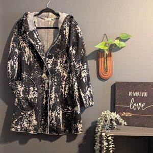 Habitat Hooded Long Jacket buttoned Lightweight Coat with pockets - Size M